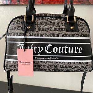 JUICY COUTURE- BLACK BEIGE FASHIONISTA
BOWLER BAG